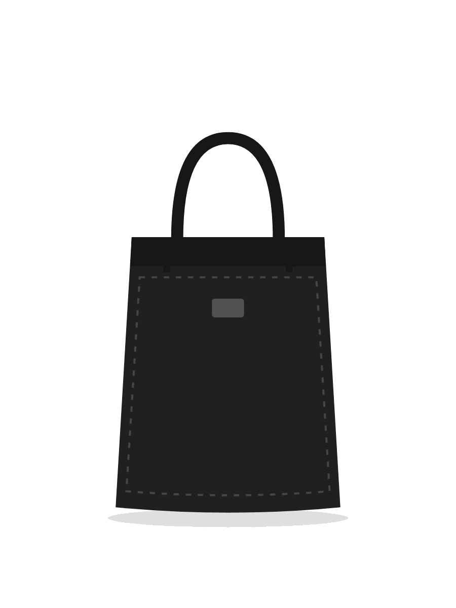 Ada leather tote, black (Image 1 of 2)