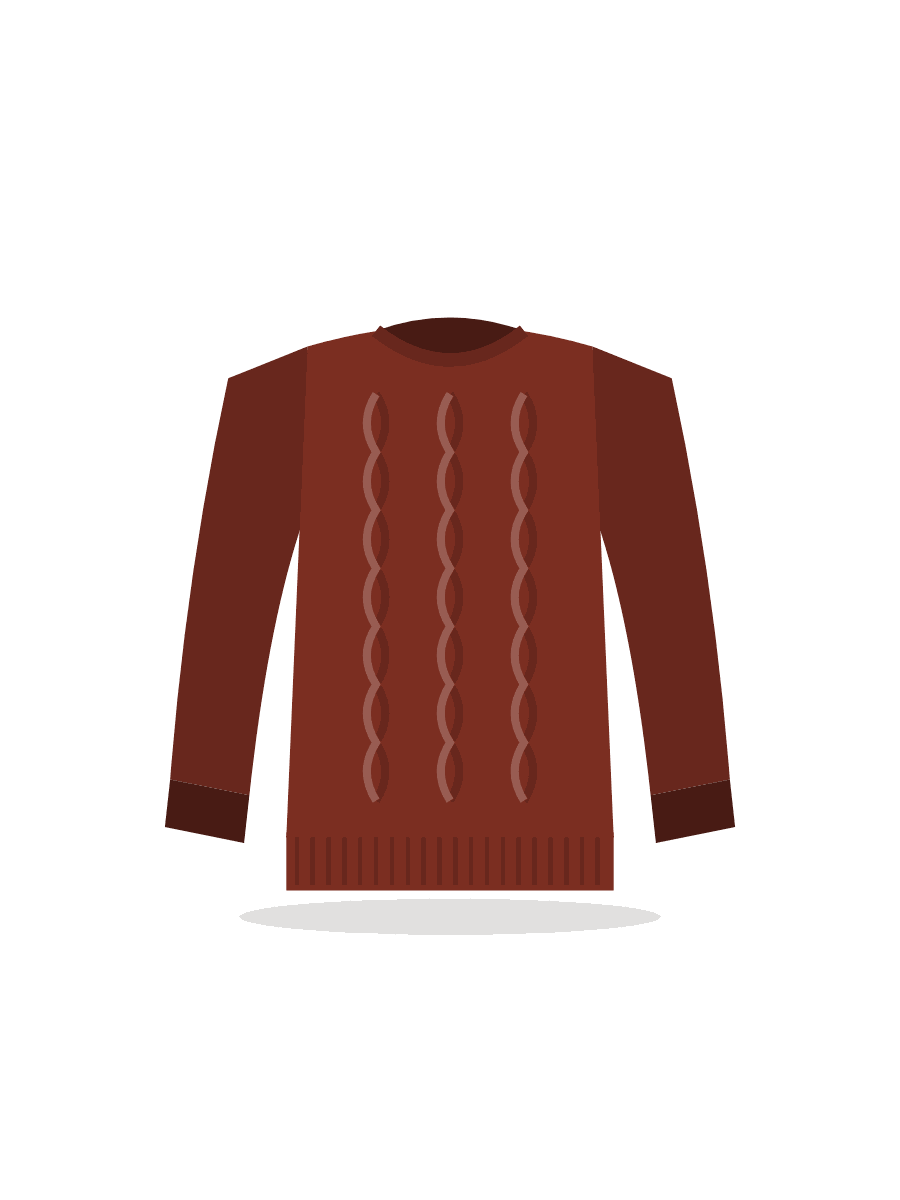 Fen cable-knit jumper, rust (Image 1 of 2)