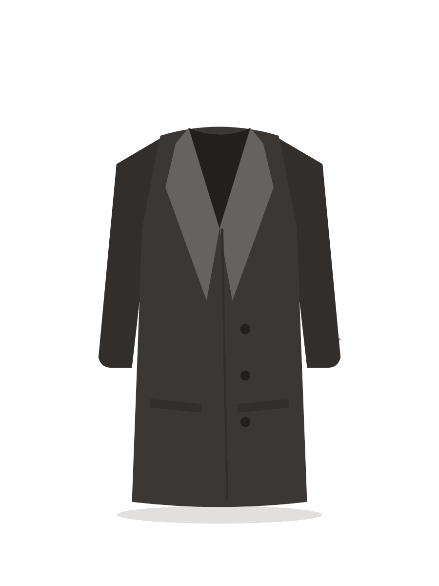Hollis wool overcoat, charcoal (Image 1 of 2)