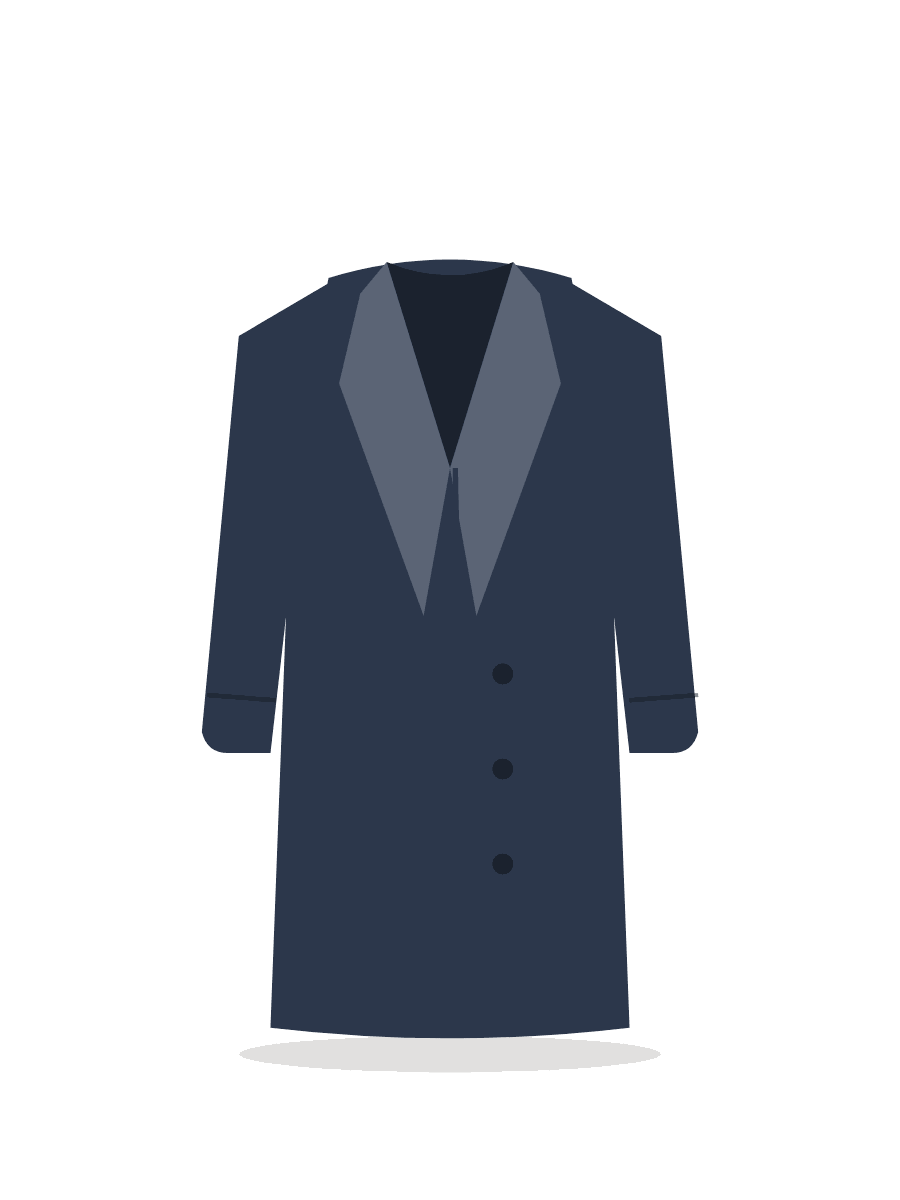 Hollis wool overcoat, navy (Image 1 of 2)