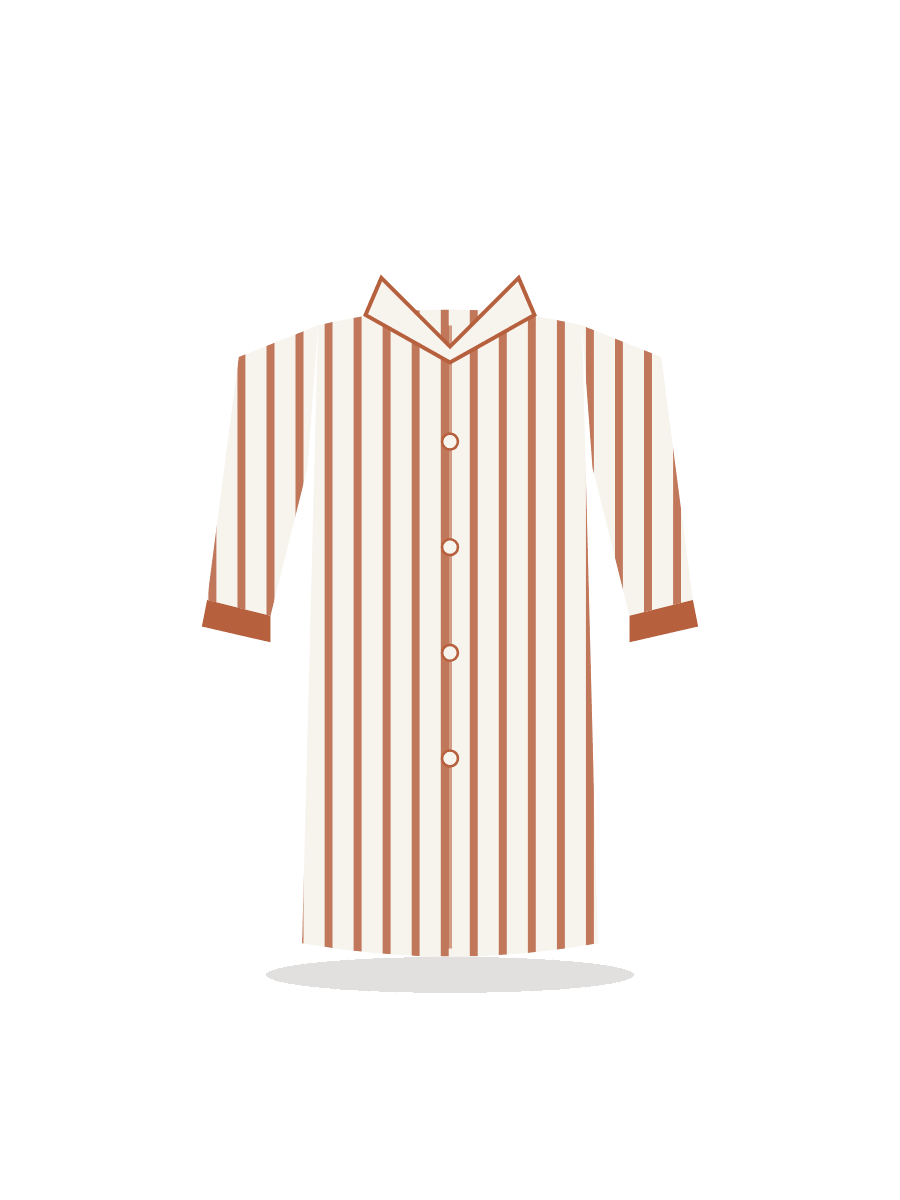 Ines poplin shirt, clay stripe (Image 1 of 2)