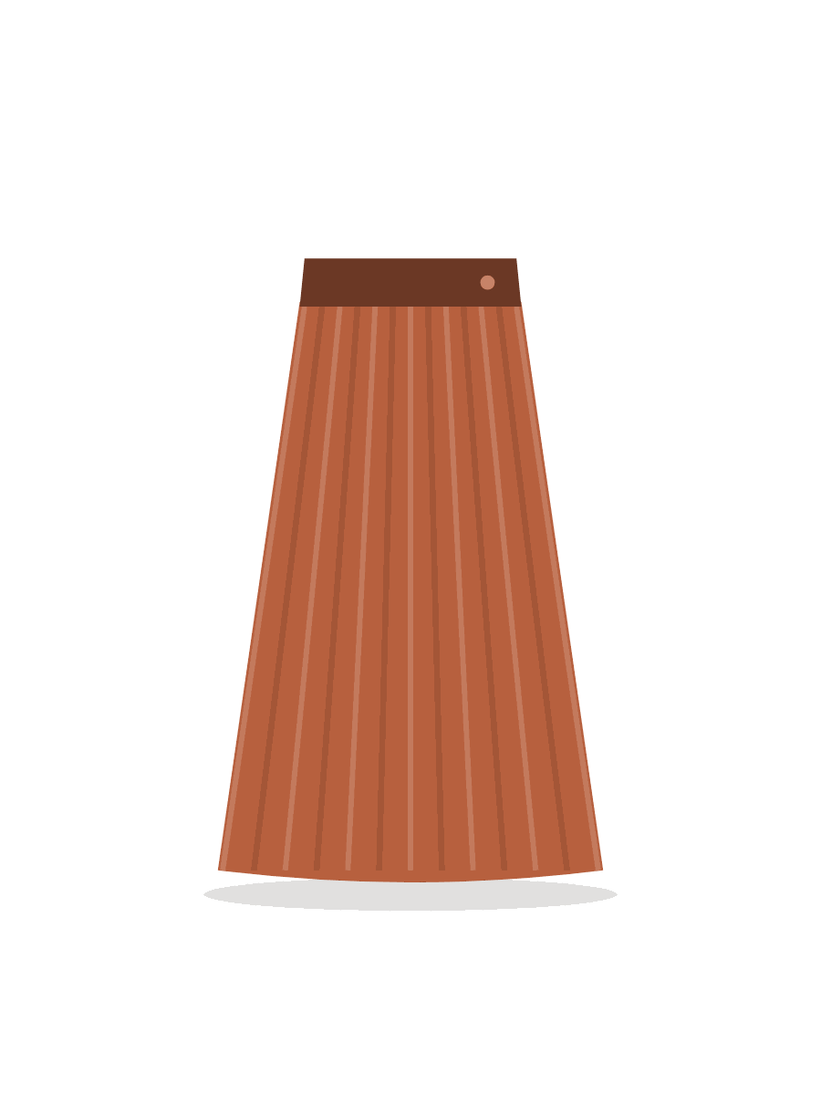 Juno pleated skirt, clay (Image 1 of 2)