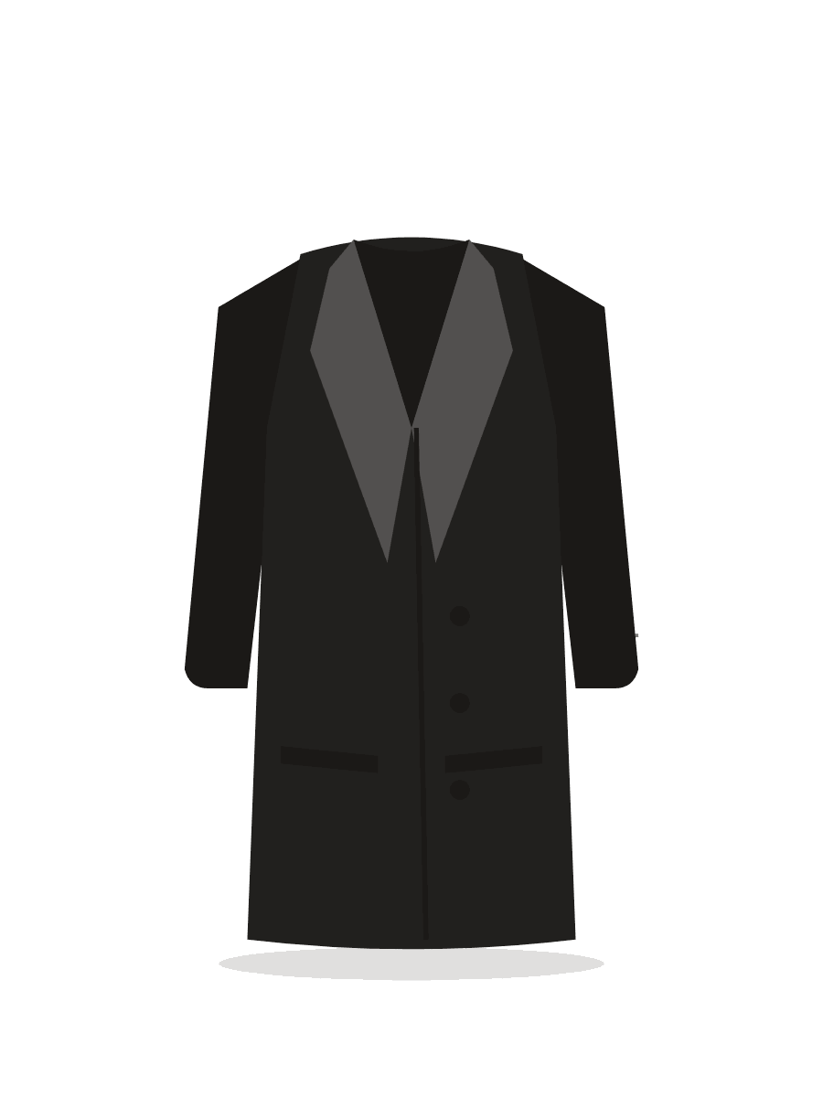Odile wrap coat, black (Image 1 of 2)