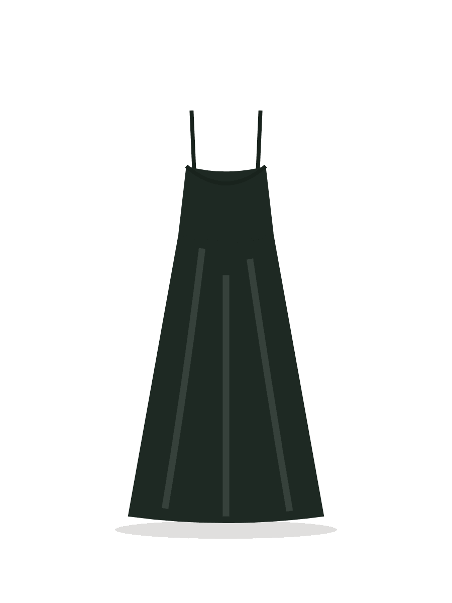 Sera slip dress, forest (Image 1 of 2)
