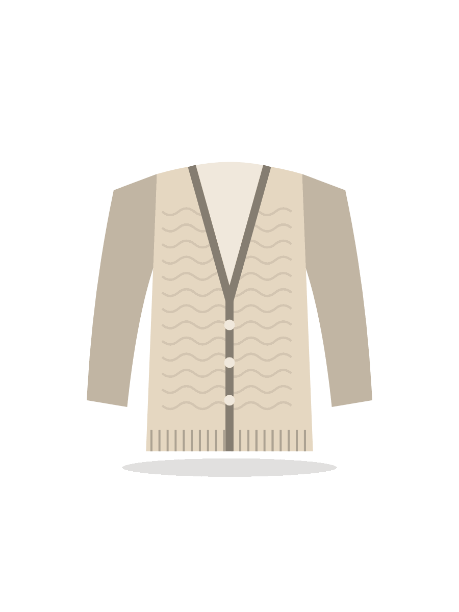 Tove chunky cardigan, oat (Image 1 of 2)
