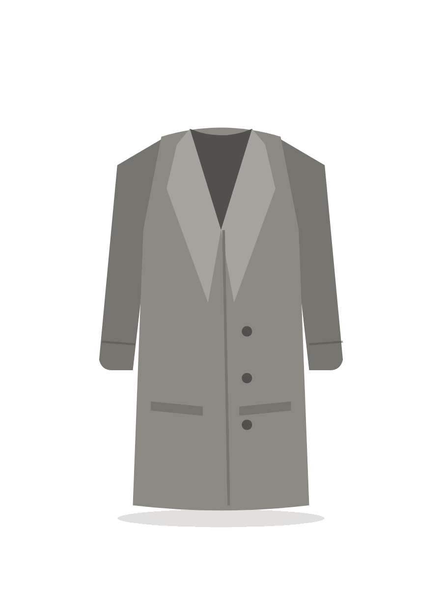 Vale cashmere coat, grey (Image 1 of 2)