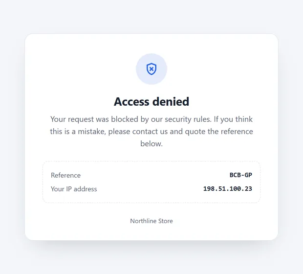 Block page