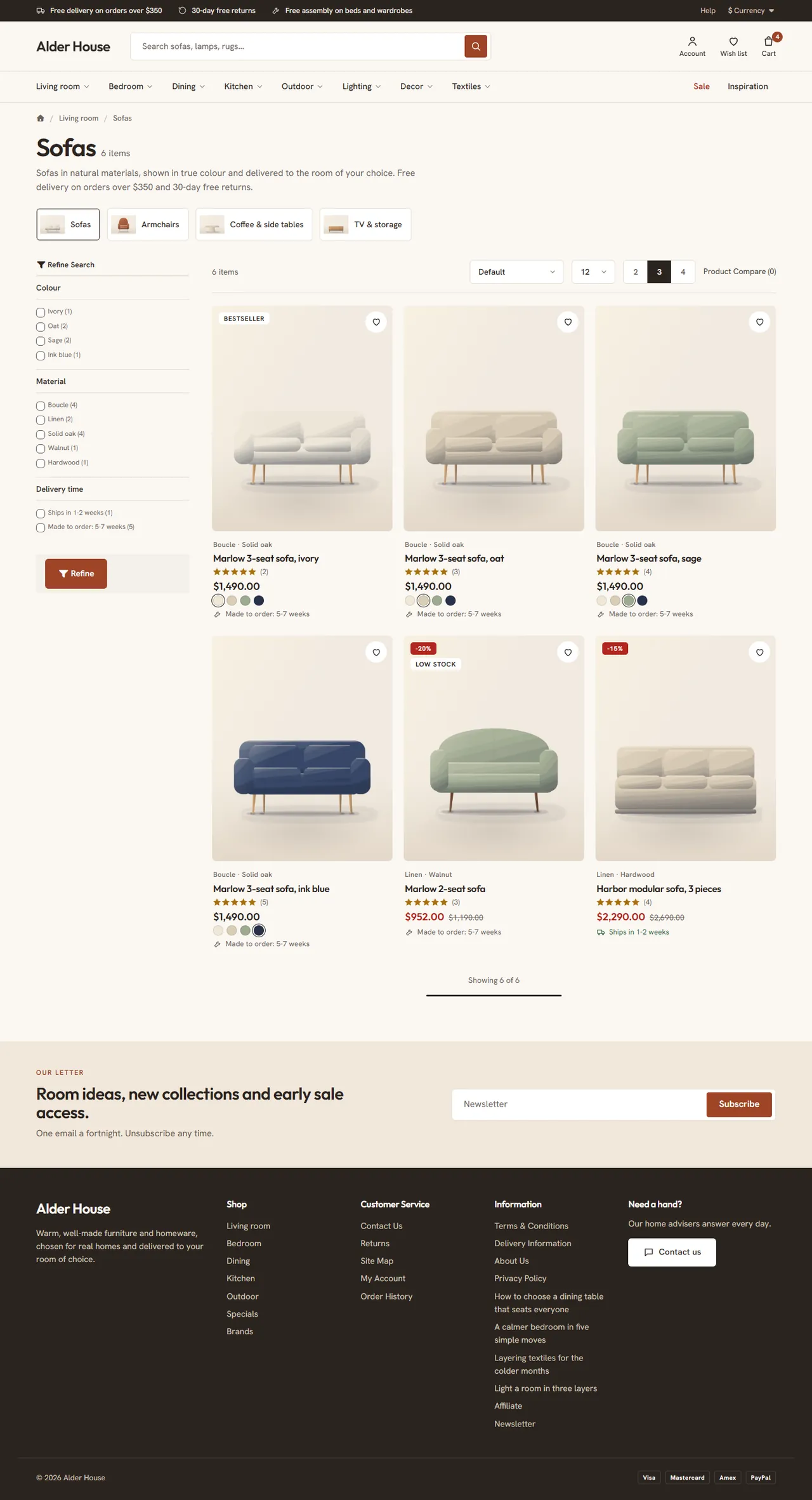 Hearth category page