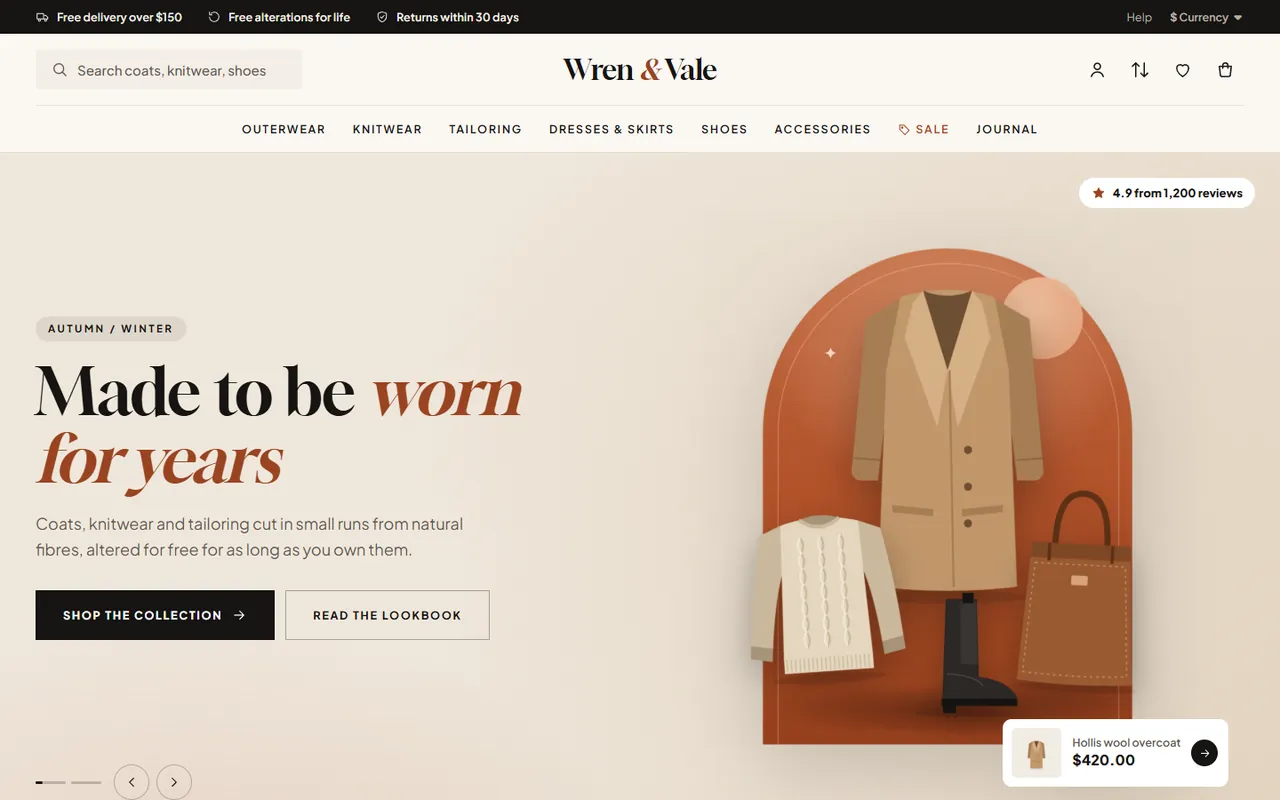 Prism home page, Fashion style