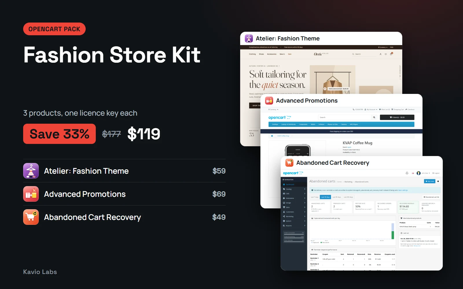 Fashion Store Kit: 3 products, save 33%