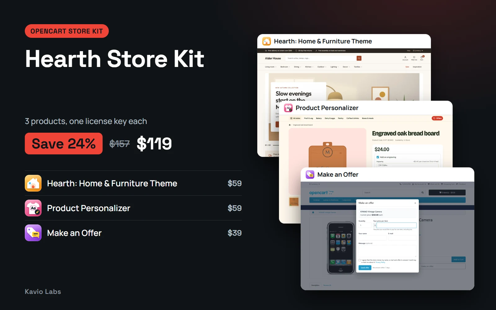 Hearth Store Kit: 3 products, save 24%