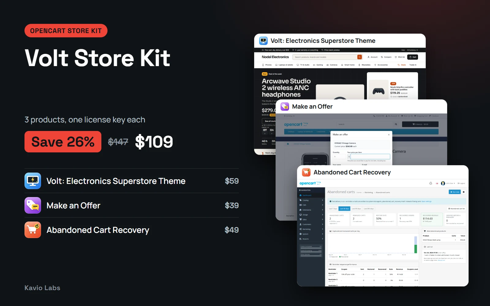 Volt Store Kit: 3 products, save 26%