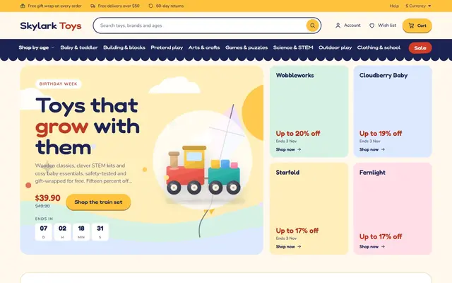 Kite: Toys &amp; Baby Store Theme