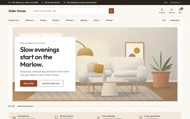 Hearth: Home &amp; Furniture Theme